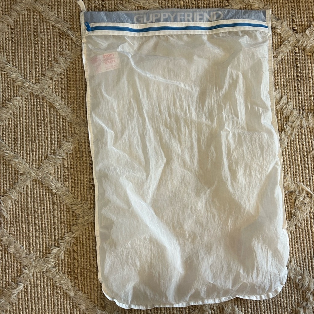 Guppy Friend Washing Bag Stops Microplastic Waste Gently used. Approx 20” x29”
